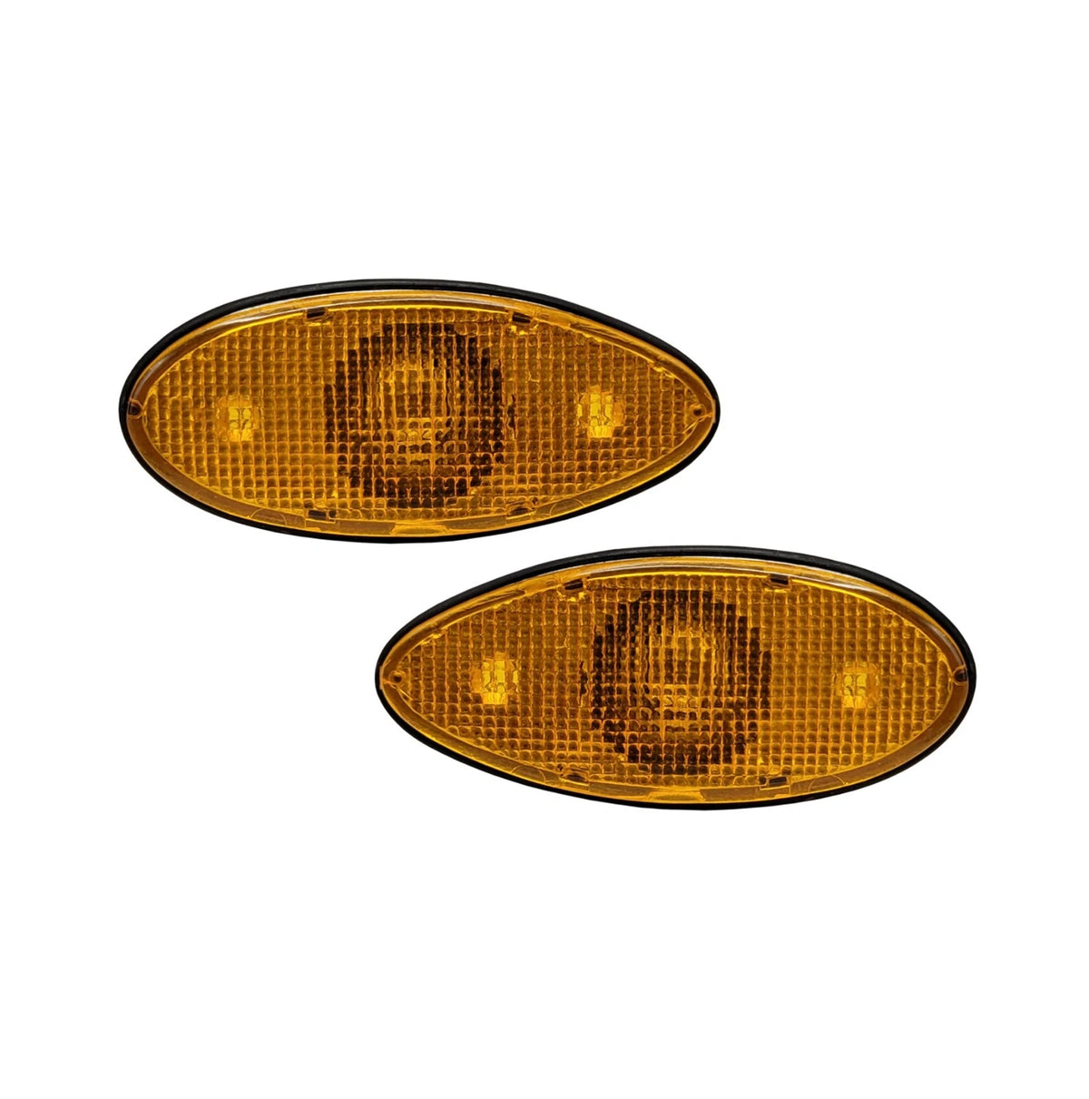 2Pcs Amber Side Marker Lights for Trailer RV Truck (M11A)