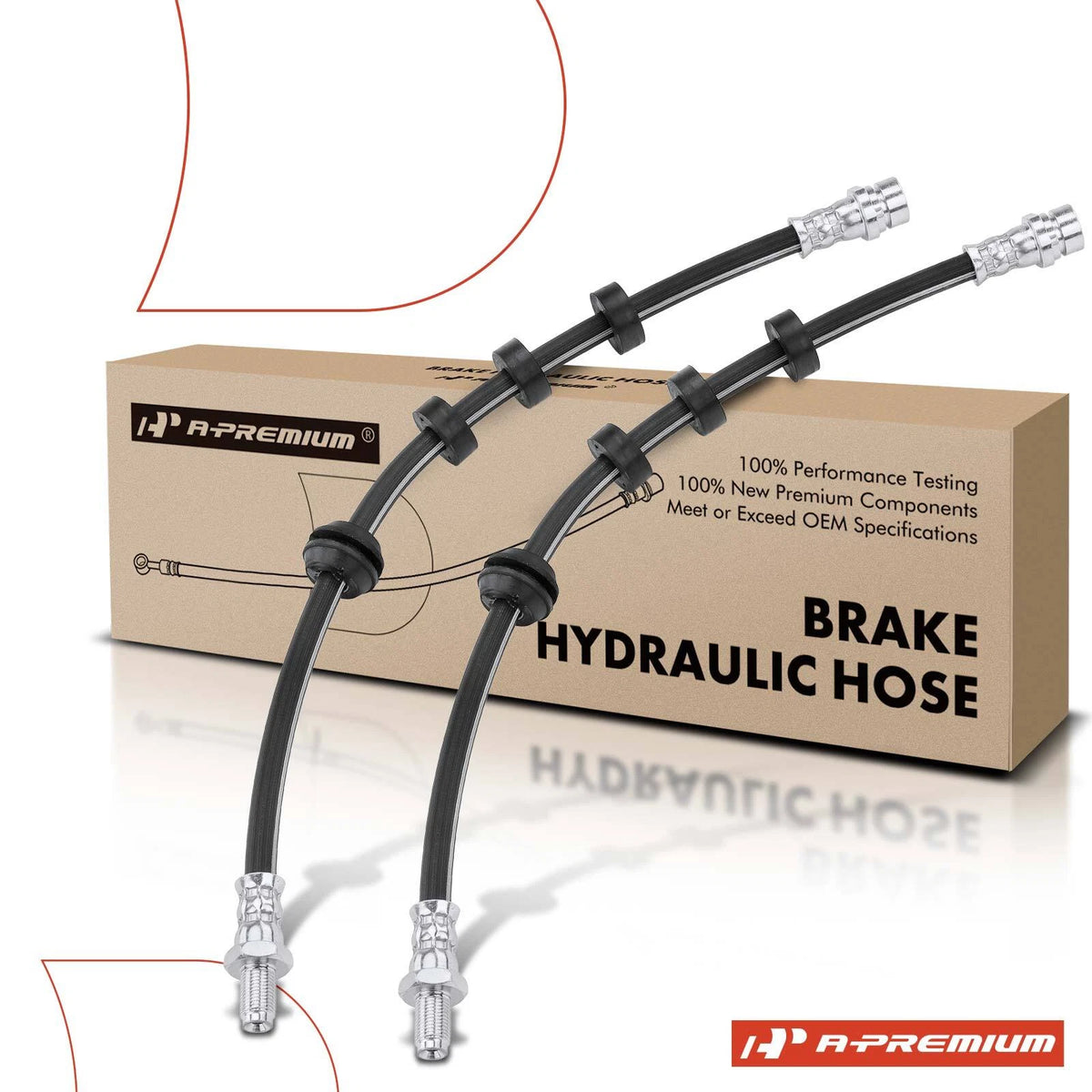 2X Brake Hydraulic Hose for Ford Focus (2000–2004) 1S4Z2078AA, 2201399