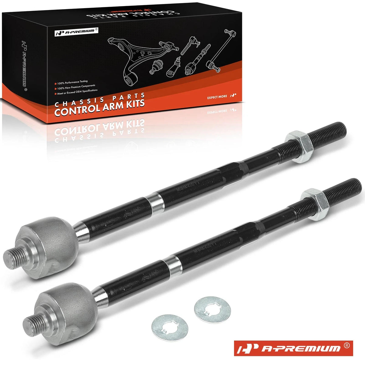 2X Front Inner Side Tie Rod End for Ford Fiesta (2011–2019) BE8Z3280A, GN1Z3280A, MS40722