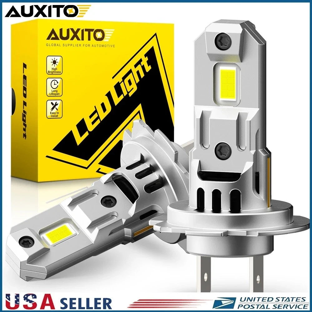 2X AUXITO H7 LED Headlight Bulbs for High Low Beam (Canbus, 360°)