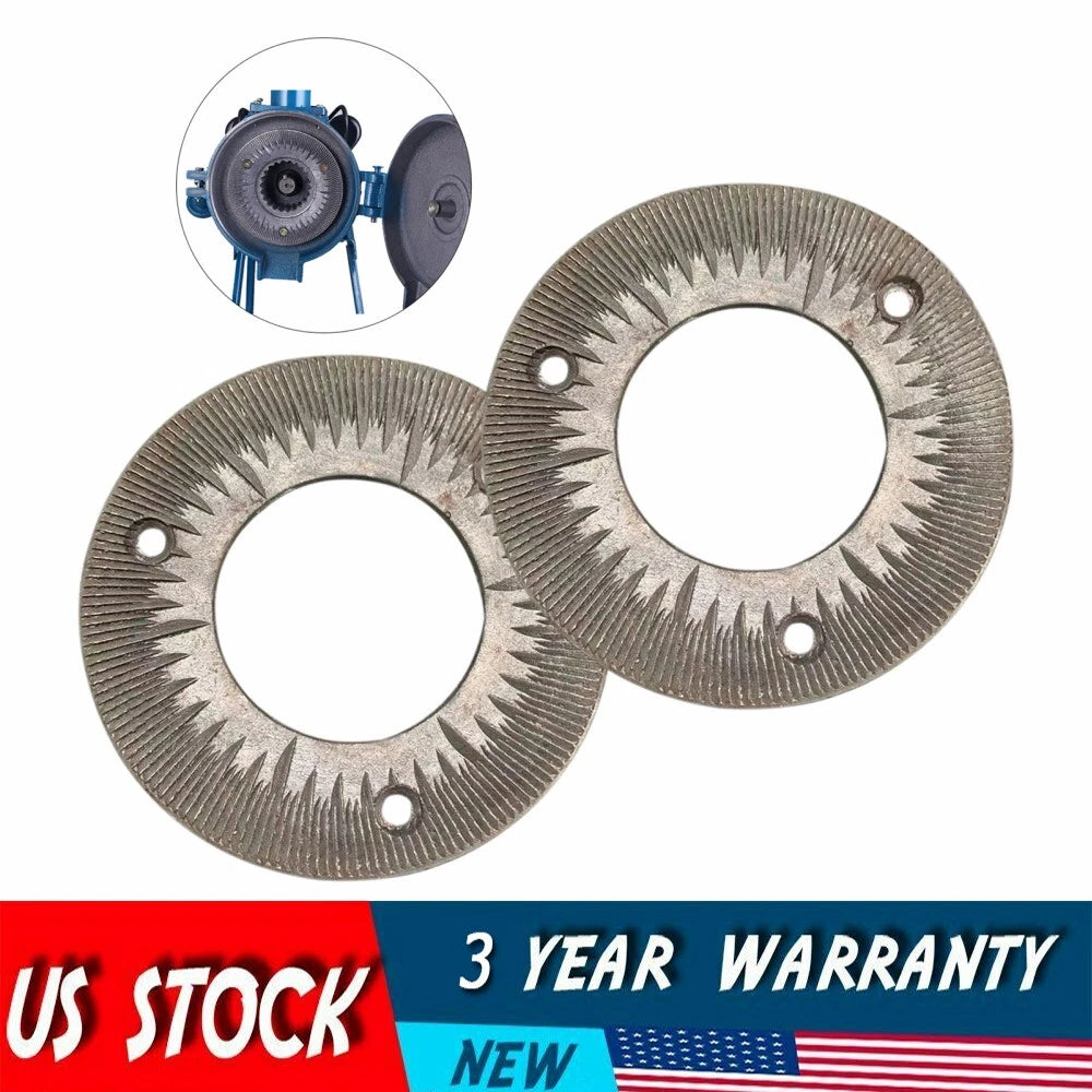 2X Electric Grain Mill Grinding Discs for Heavy Duty Commercial Use