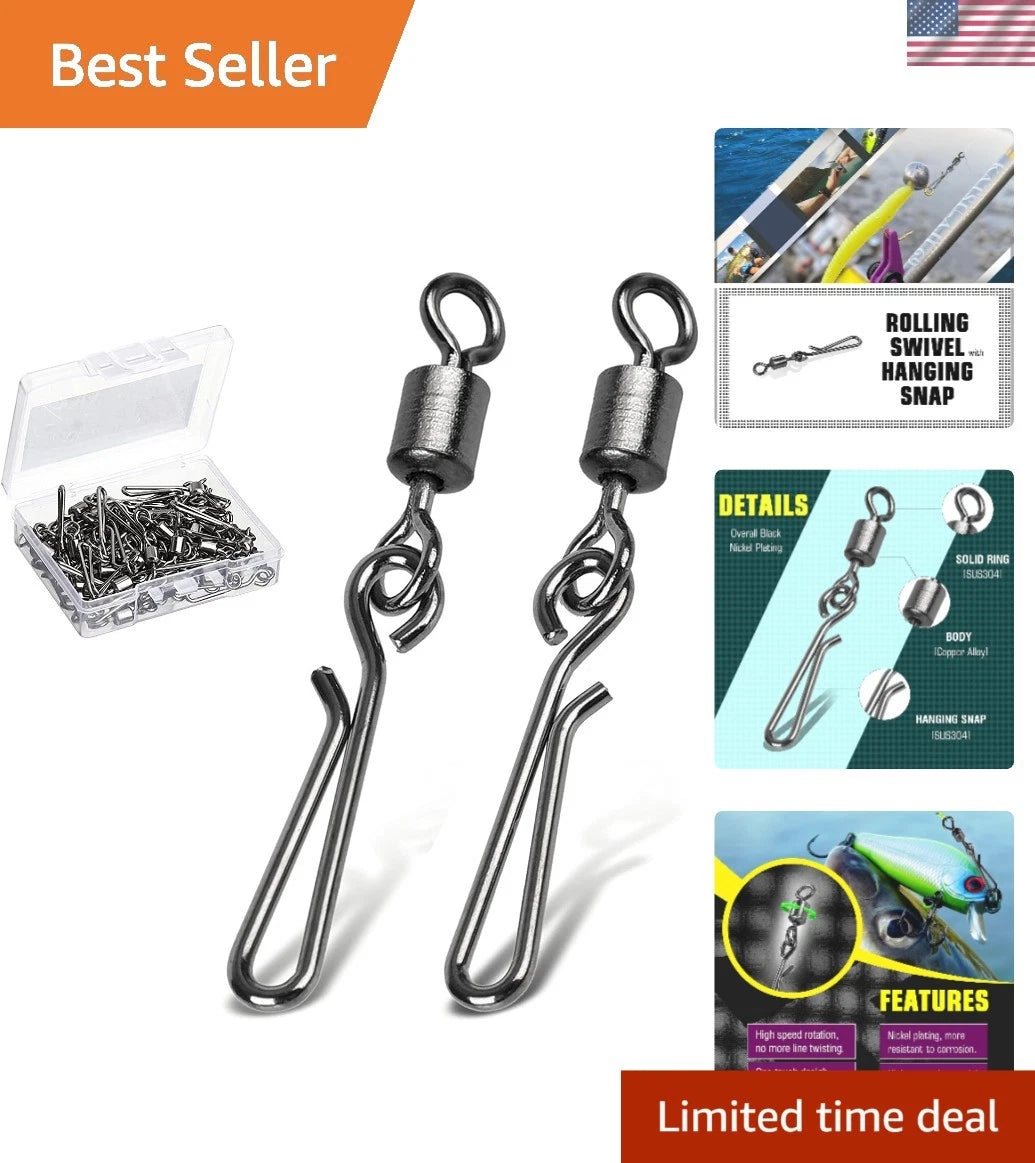Fishing Snap Swivels Kit - Corrosion-Resistant for All Fishing Needs