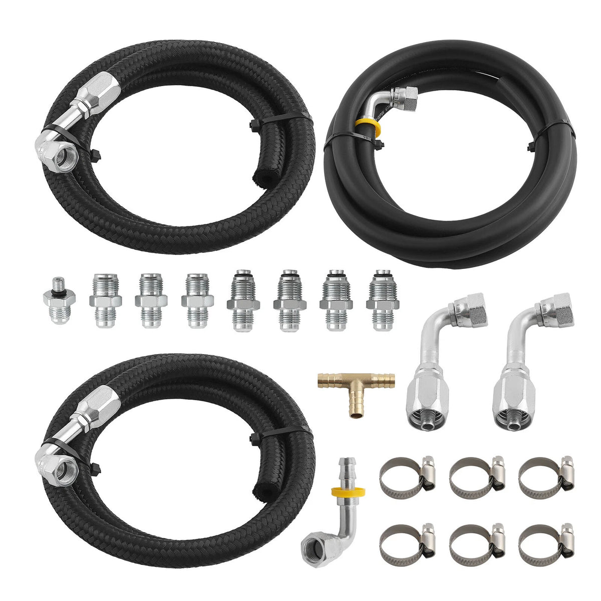 6AN Steering Pump Hose Hook Up Kit for Universal Vehicles (UEQPRF)