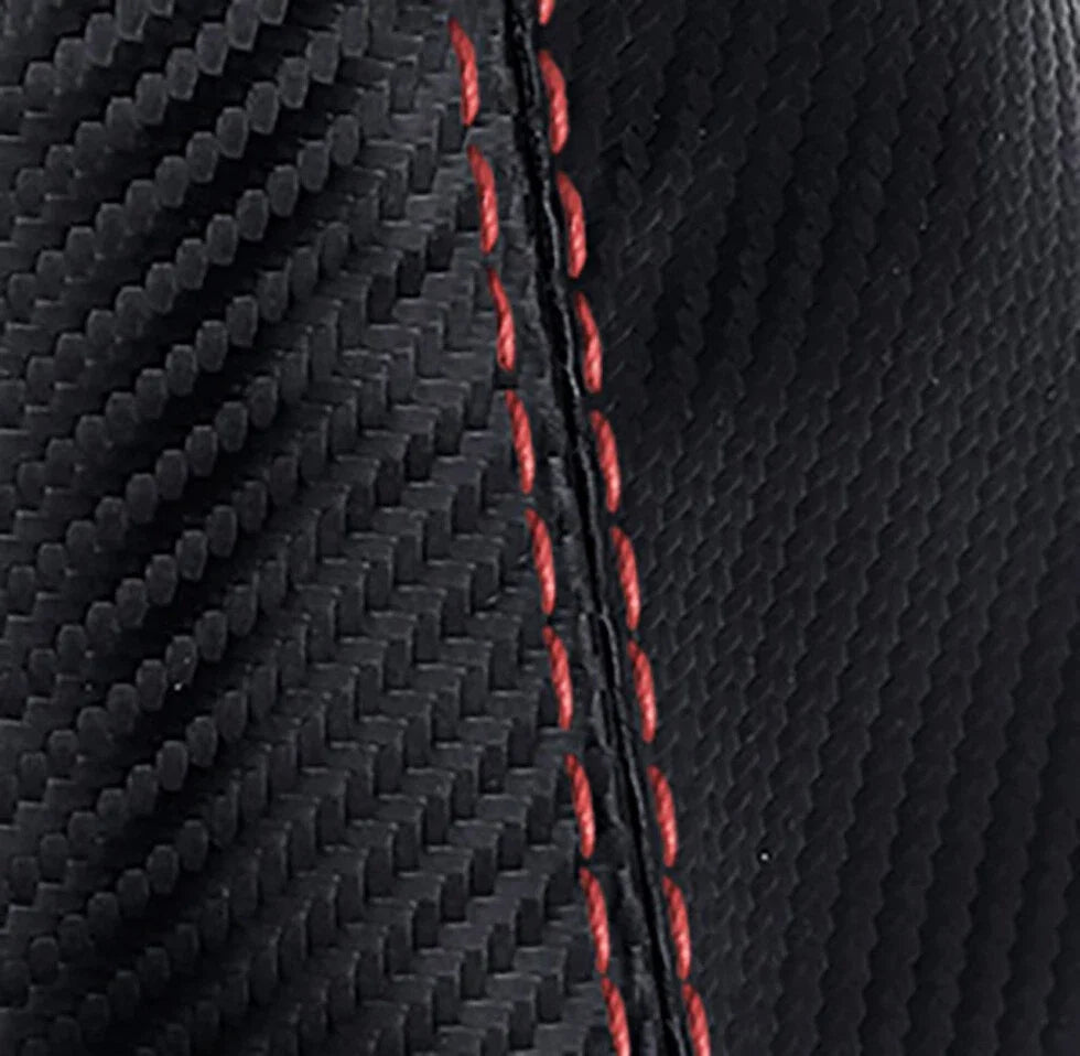Console Lid Armrest Cover for Ford Super Duty (2011–2016) Carbon Fiber Red Stitch