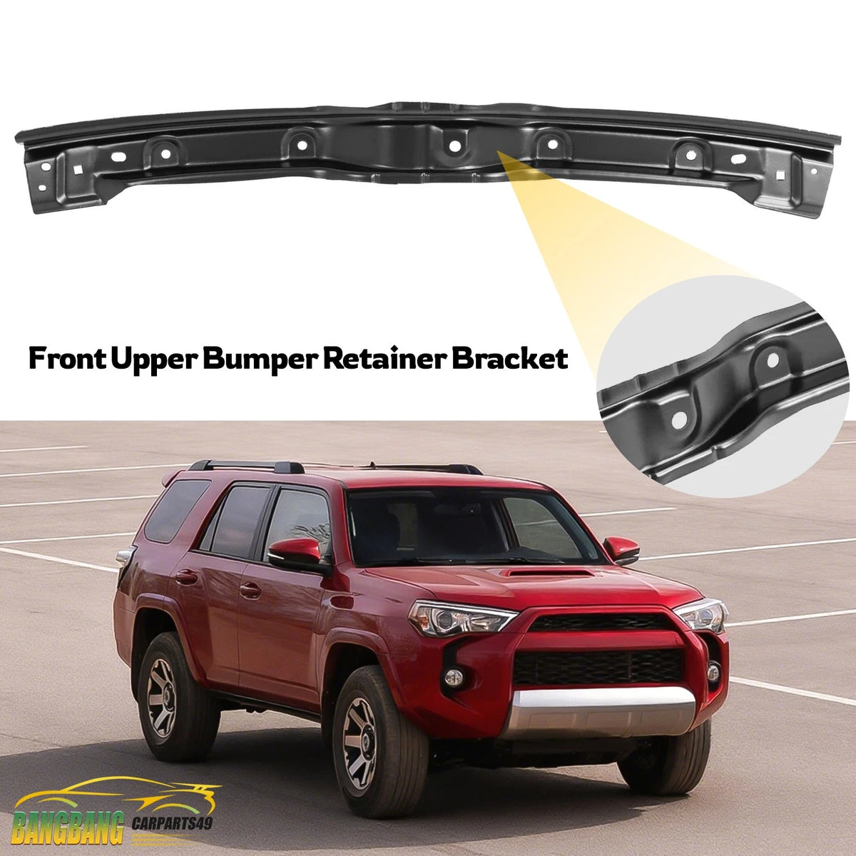 Front Upper Bumper Retainer Bracket for Toyota 4Runner (2014–2023) BACP000049, 52521-35060, 5252135060, TO1031114