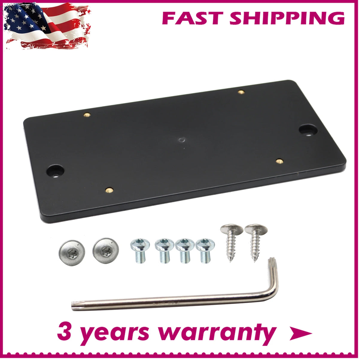 Rear License Plate Mount Bracket for Audi A3 S3 (2014–2023) 8V5827113B9B9