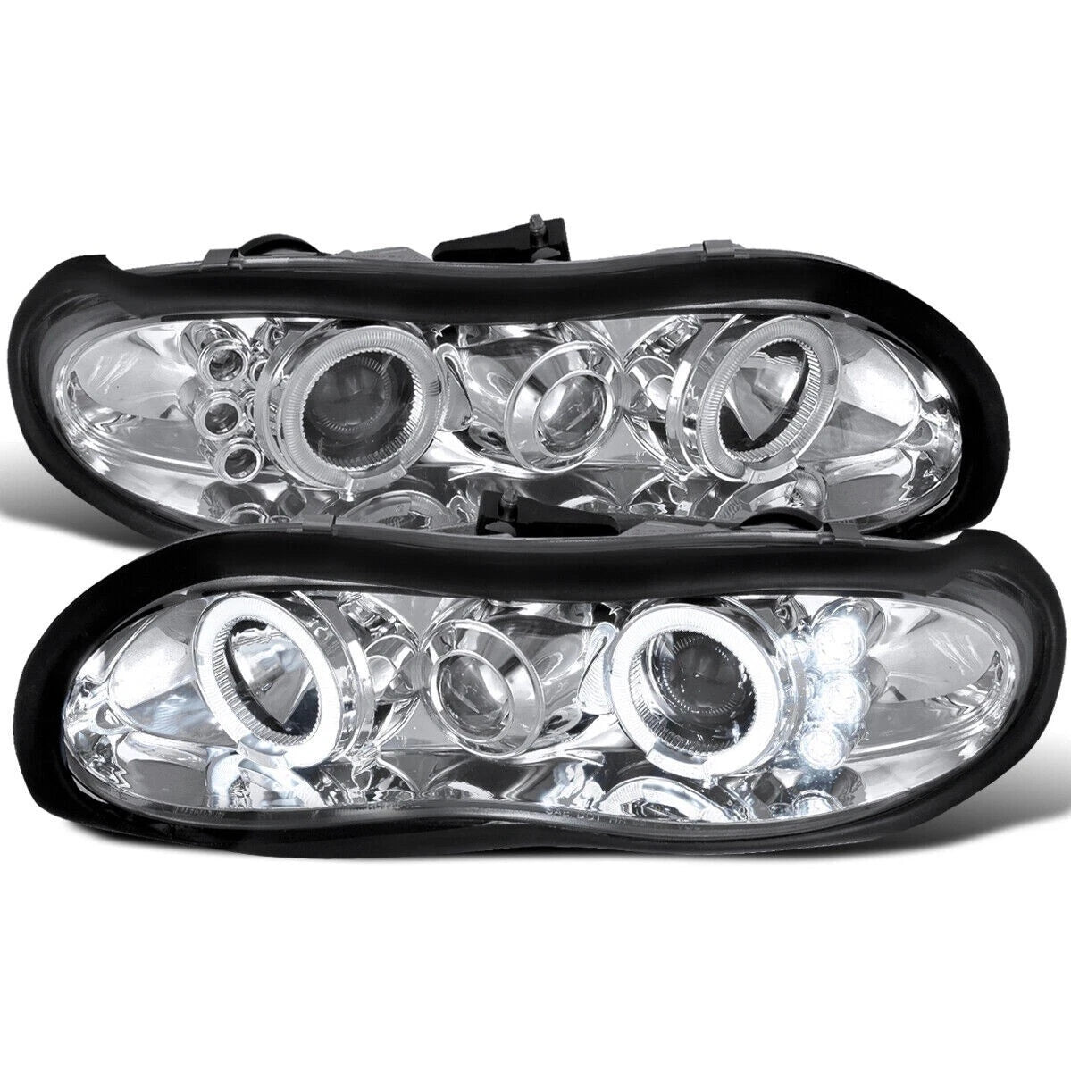 Halo Projector Headlights LED Bar Lamps for Chevy Camaro (1998–2002) Pair