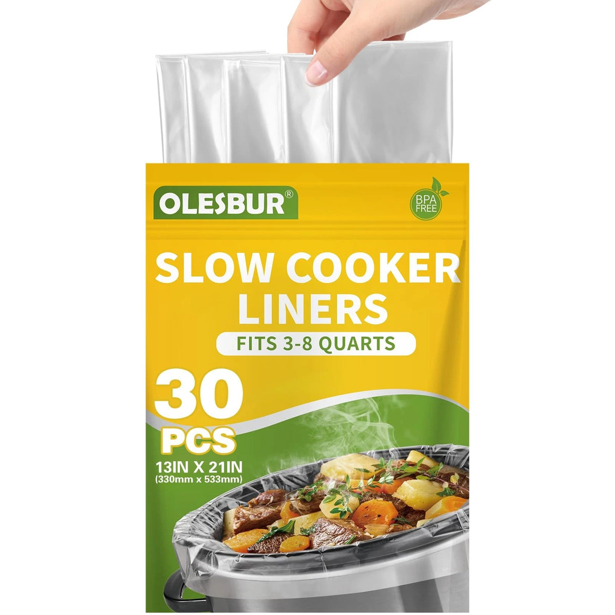 30 Count Disposable Slow Cooker Liners 13x21 BPA Free