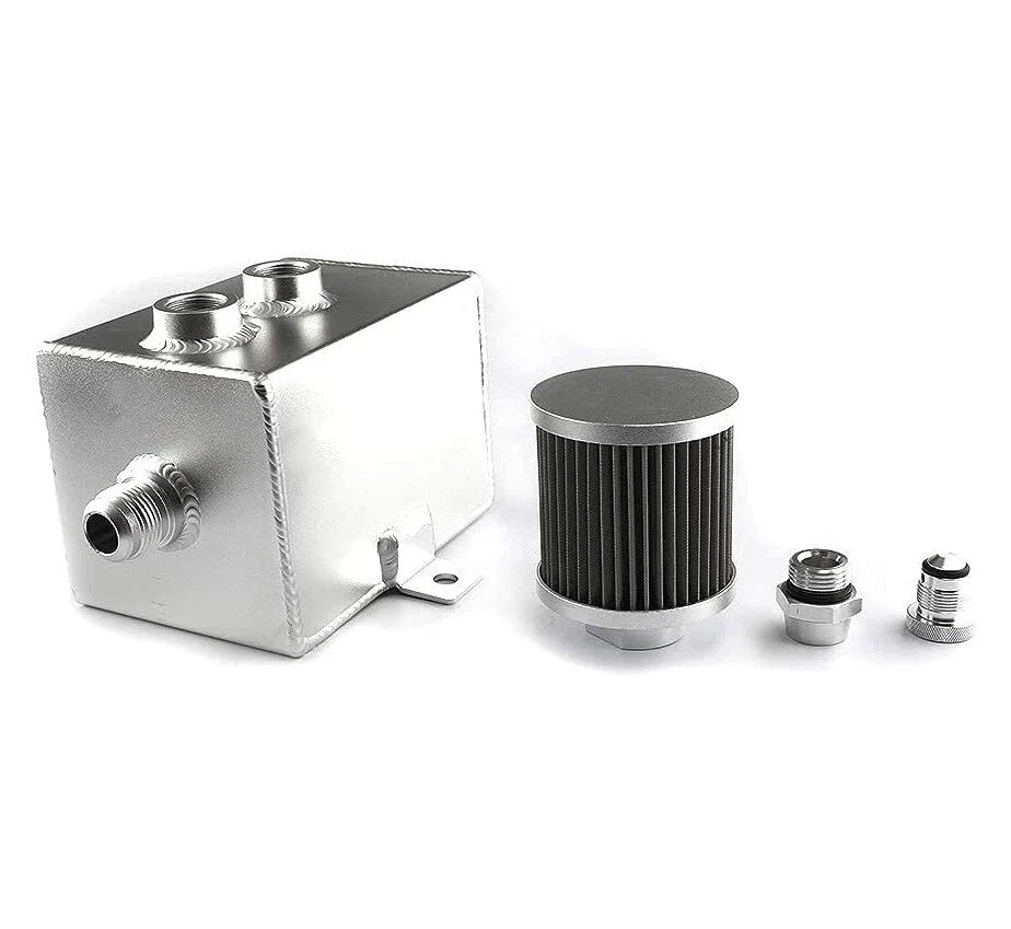 2L Oil Catch Can Tank 2 Port AN10 with Breather Filter and Drain Tap