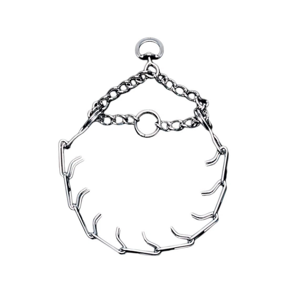 2X Chrome Plated Dog Prong Training Collar for Titan (Fine 2.0mm)