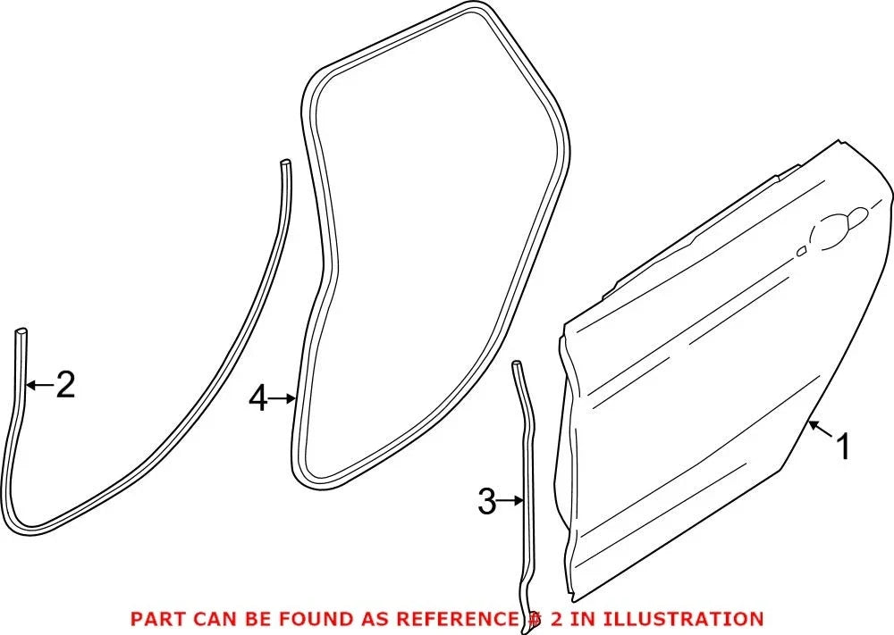 Rear Outer Door Seal for BMW 428i Gran Coupe (2014–2020)