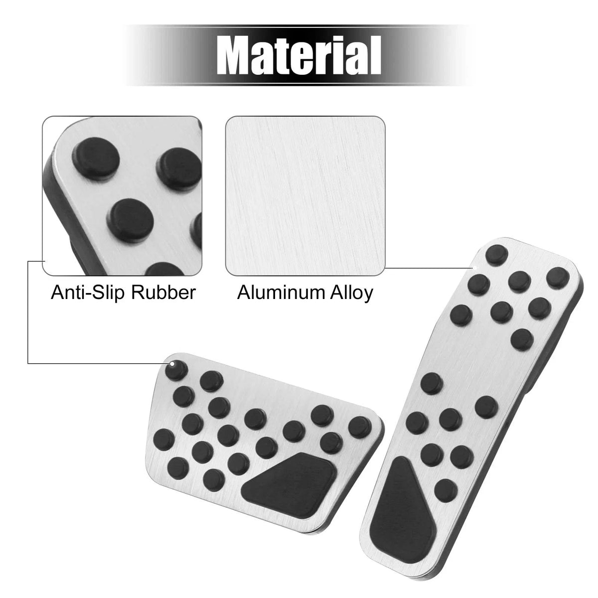 Brake and Gas Accelerator Pedal Covers Kit for Dodge Chrysler