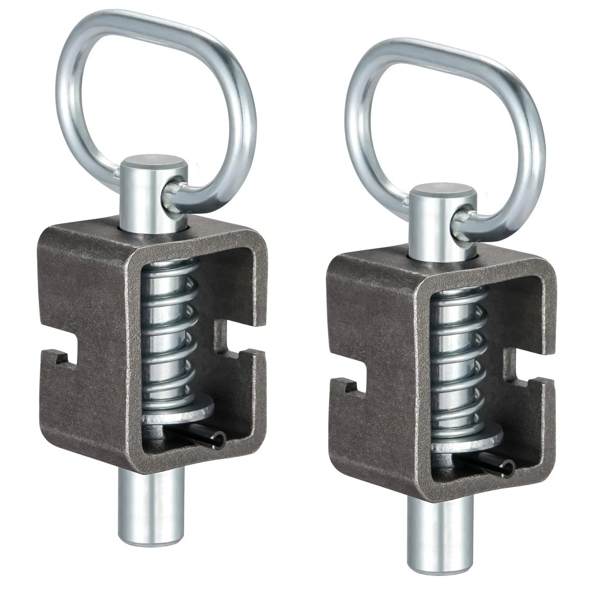 Set of 2 Heavy Duty Weld On Spring Latch Lock for Trailer Gate Utility Ramp
