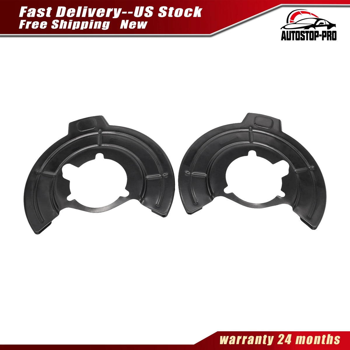 Front Disc Brake Splash Shields for Jeep Wrangler JK (2007–2018) 68043286AB, 68043287AB