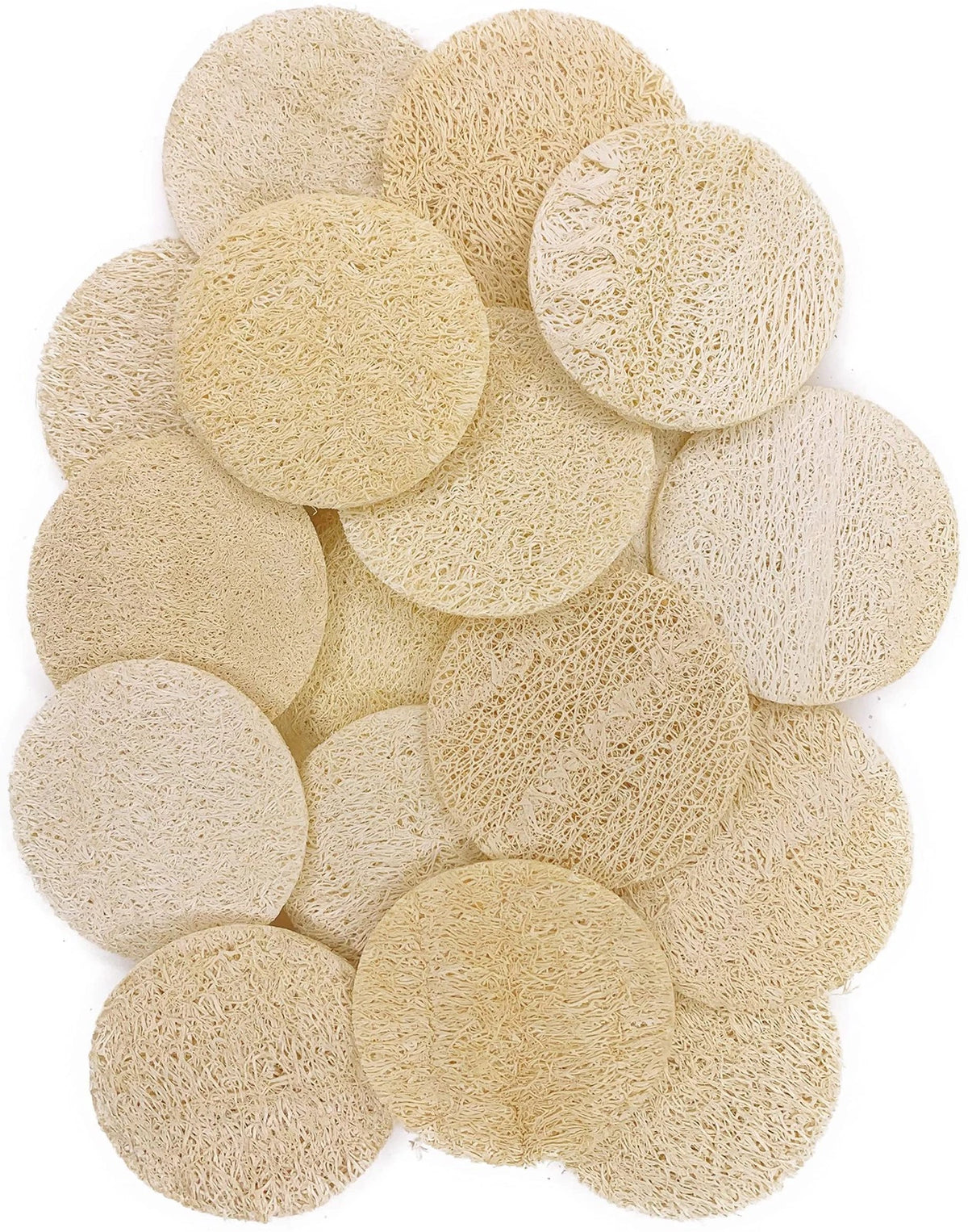 Set of 18 Natural Exfoliating Face Pads - Off White