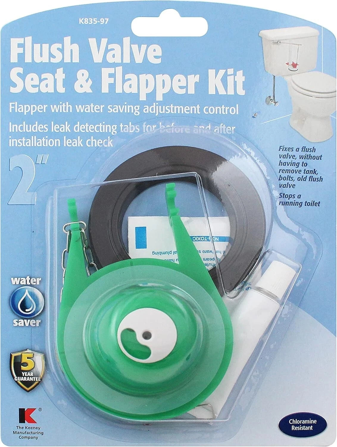 2-Pack Flush Valve Seat & Flapper Kit for Keeney K835-97