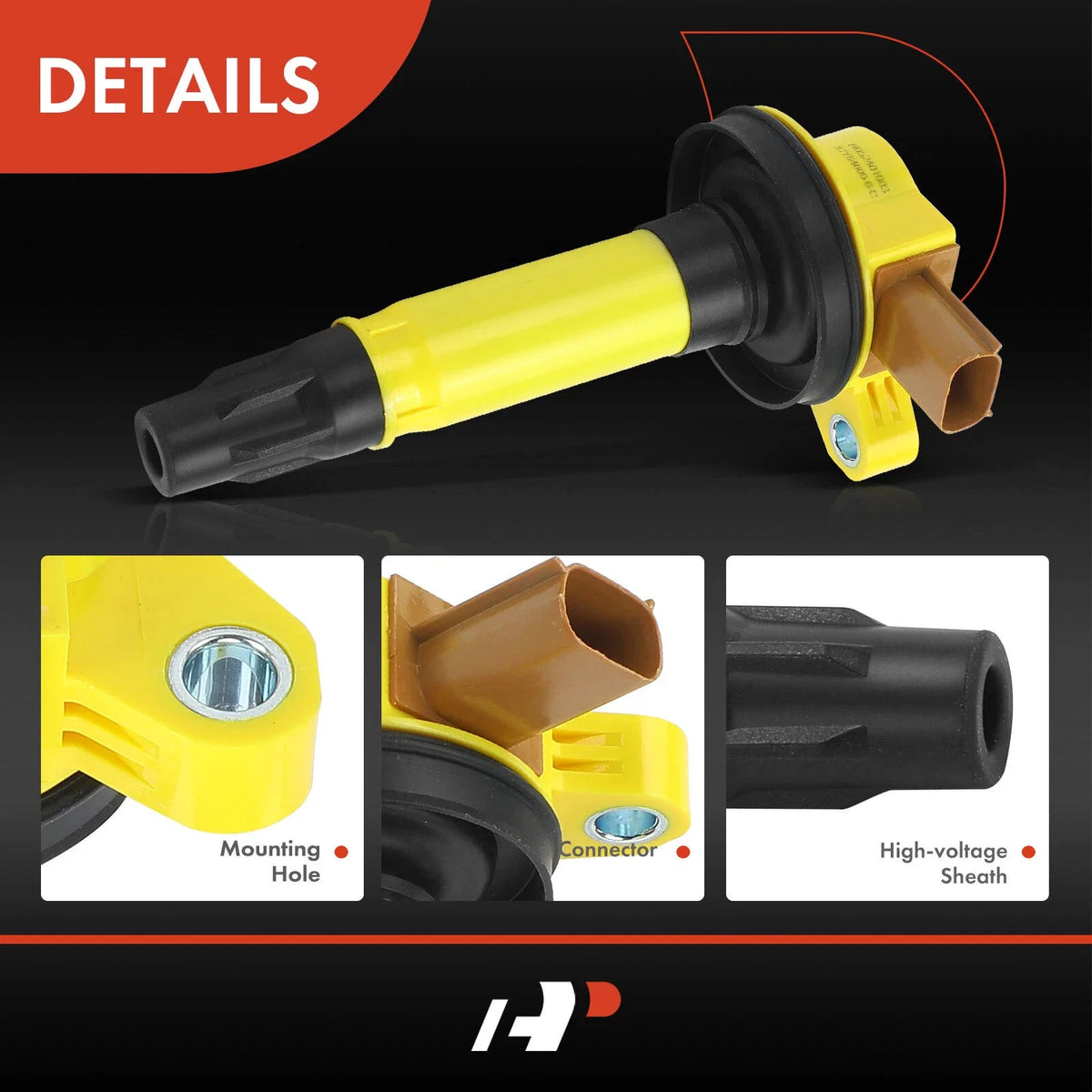 6X Yellow Ignition Coil for Ford F-150, Explorer, Expedition, Lincoln MKS (2004–2021)