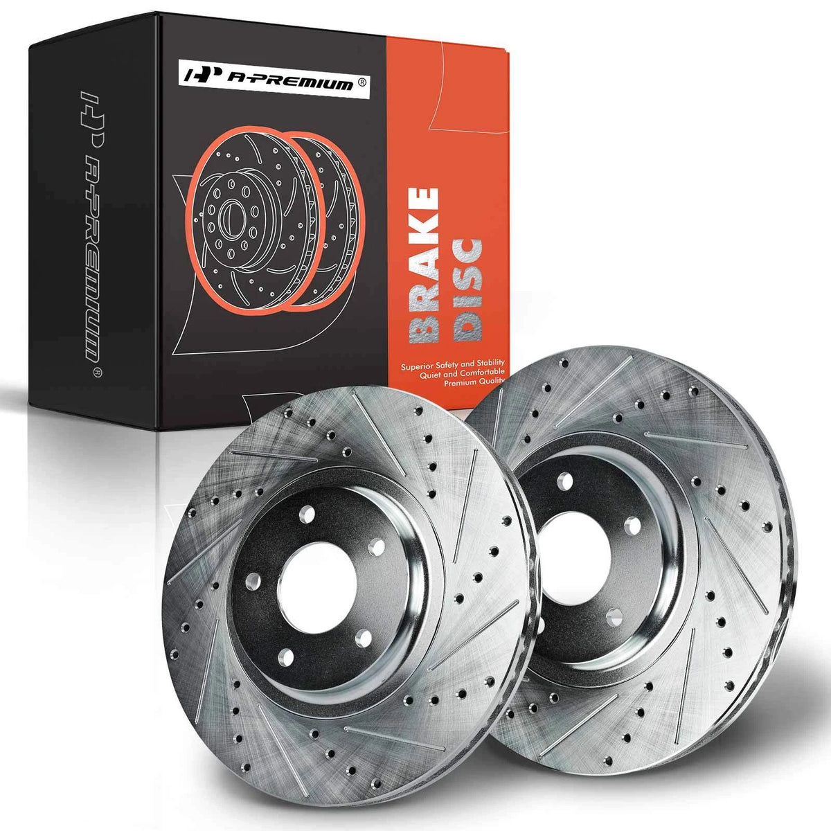 Set of 2 Front Drilled Brake Rotors for Nissan Altima Murano (2005–2006) JBR1100XPR, S-31330