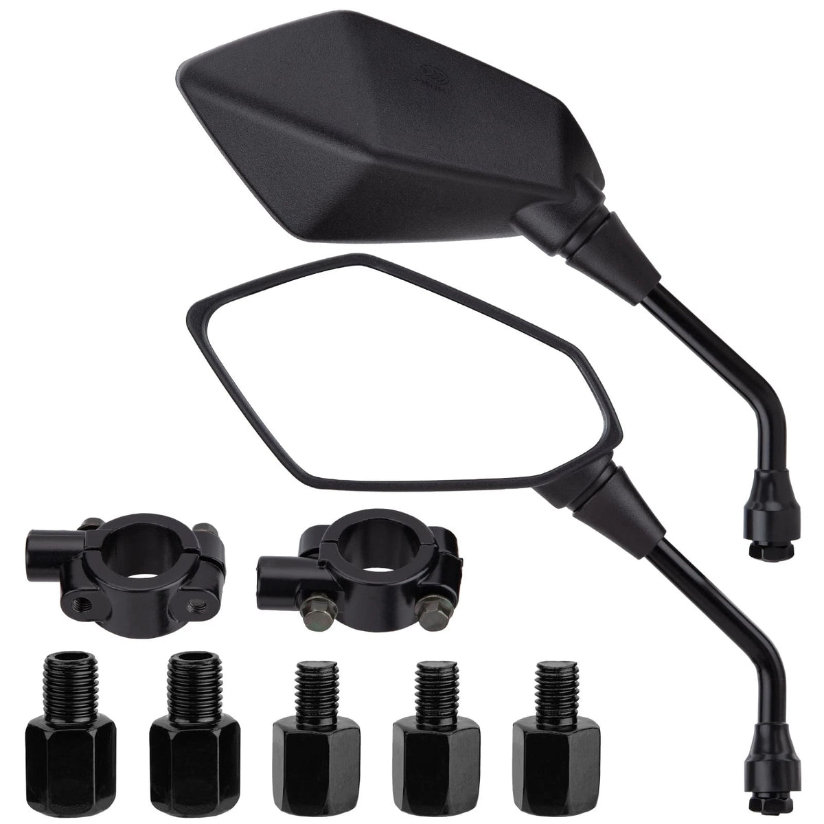 Set of 2 Rear View Side Mirrors for Scooter, ATV (7/8 inch)