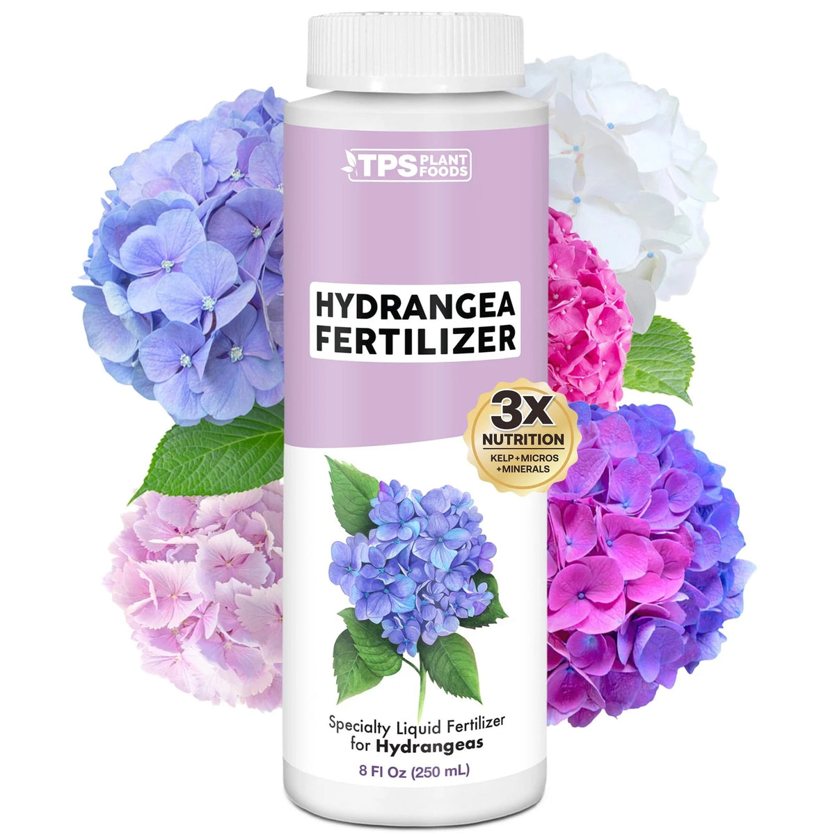 Hydrangea Fertilizer Liquid Plant Food 8 oz for Bigger Blooms