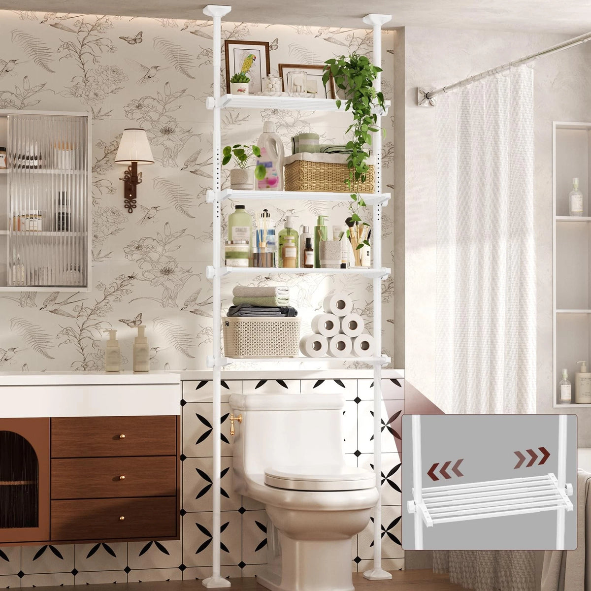 Over The Toilet Storage Shelf for Bathroom (64-124)