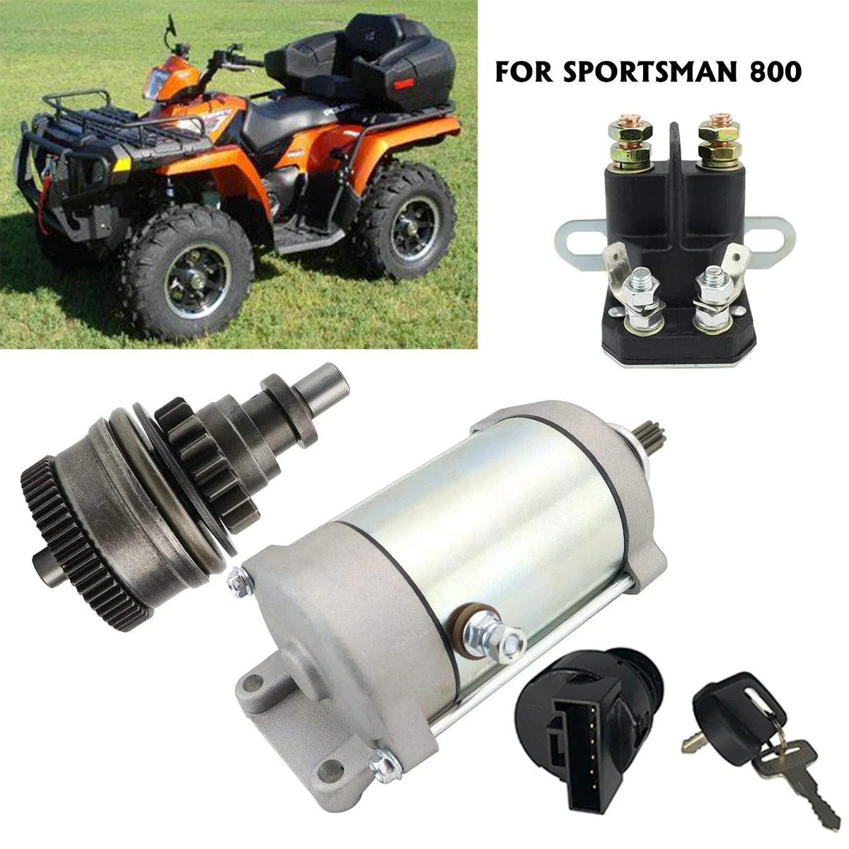 Starter for Polaris Sportsman 800 EFI (2005–2006) W/Bendix & Relay