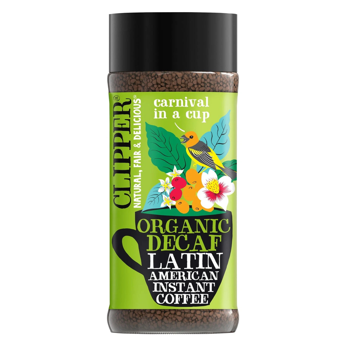 Clipper Coffee: Latin American Decaf Instant Coffee Medium Roast (Pack of 1)