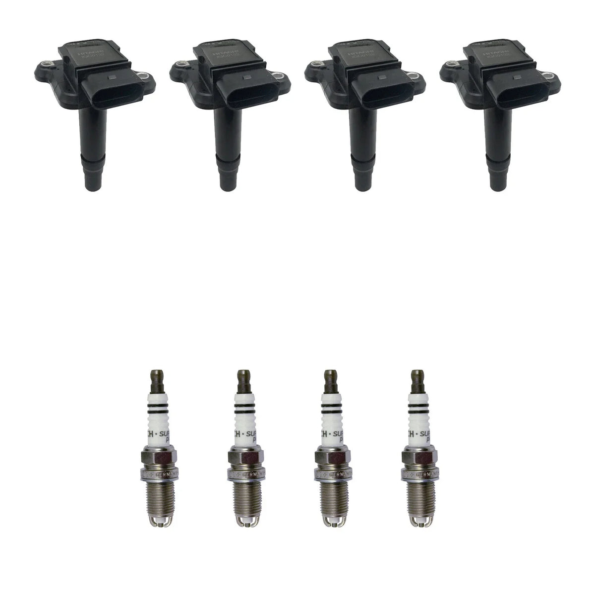Set of 4 Ignition Coils & Spark Plugs for Audi A4, VW Passat (1996–2005)