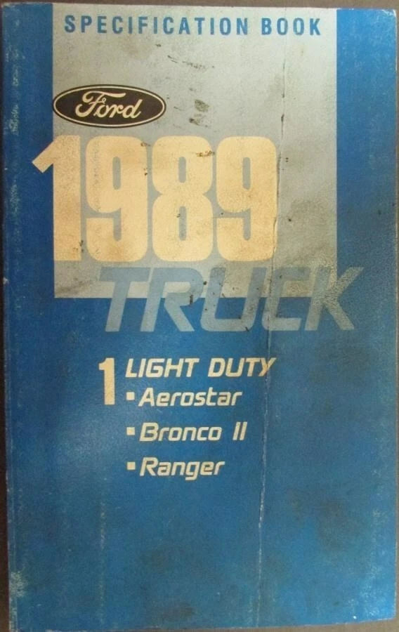 Service Specifications Book for Ford LT Duty Truck (1989)