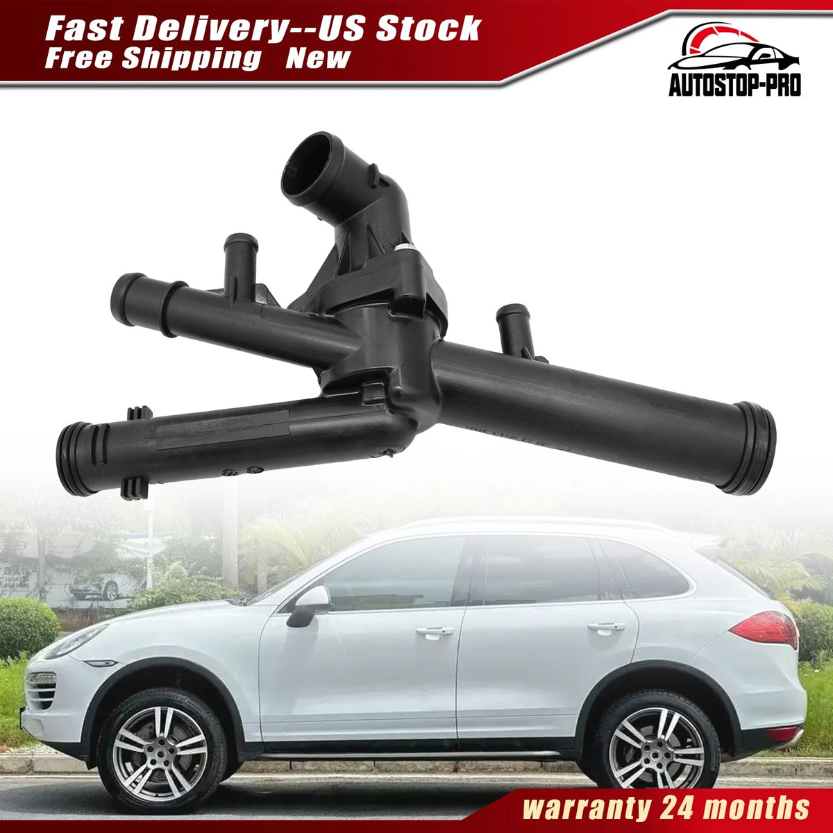 Engine Coolant Thermostat Housing for Porsche Cayenne (2008–2016) 95810606000