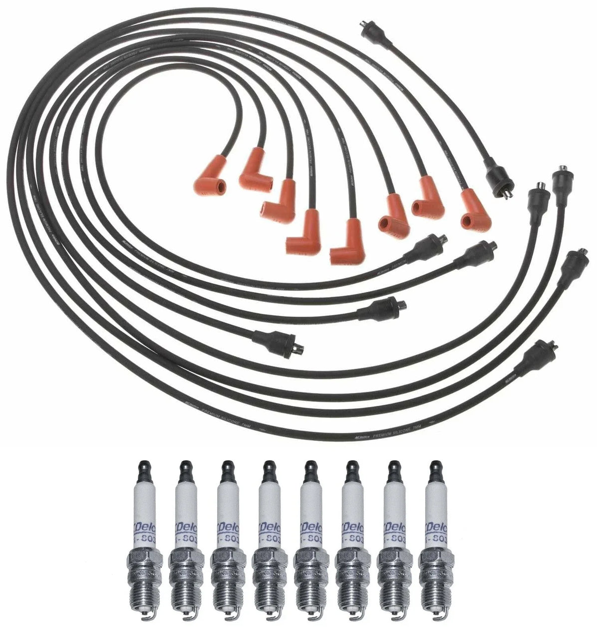 Pro Ignition Wire Set & 8 ACDelco .045" HD Platinum Spark Plugs for GMC V8