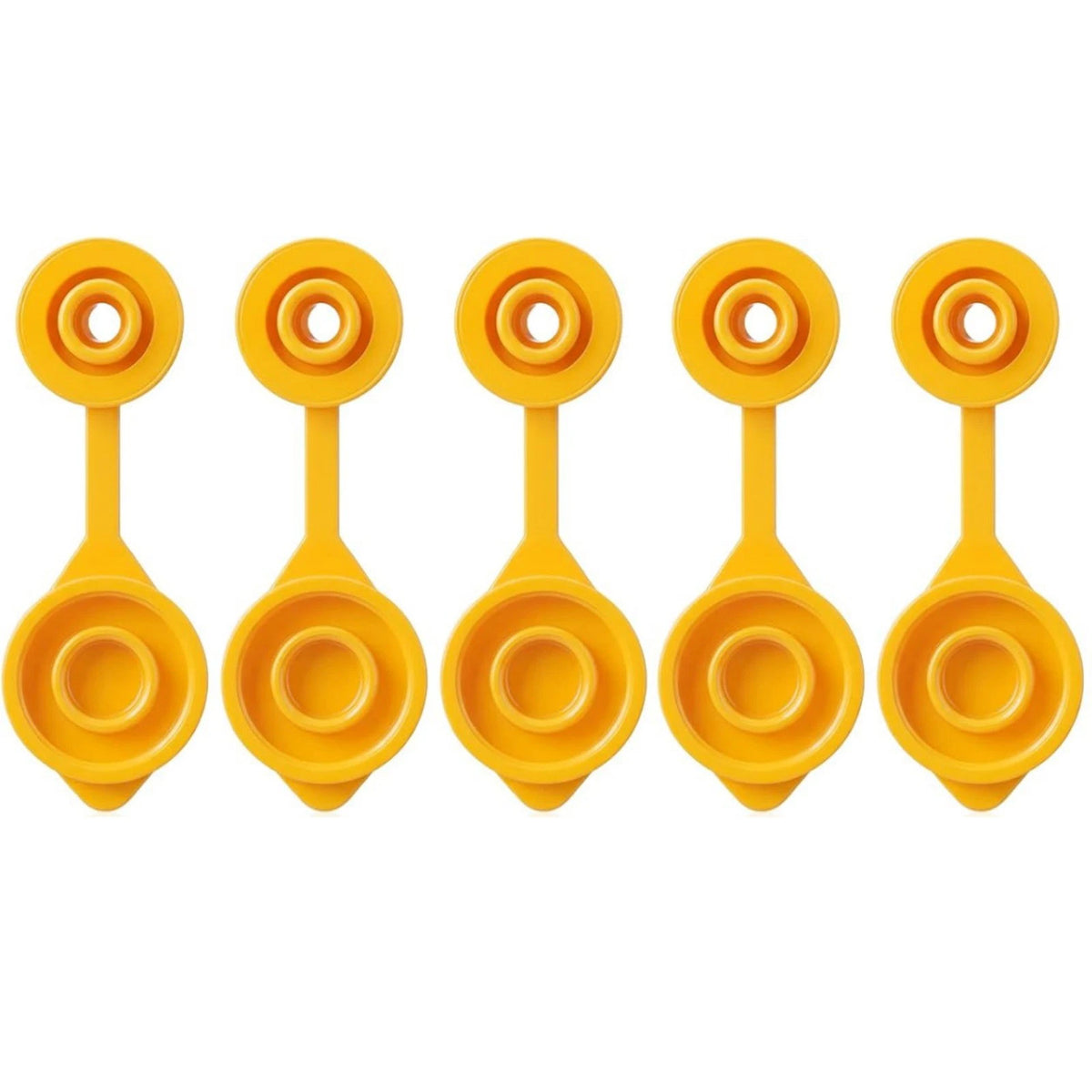 5 Pack Yellow Vent Caps for Gas Cans (Universal, Leak-Resistant)