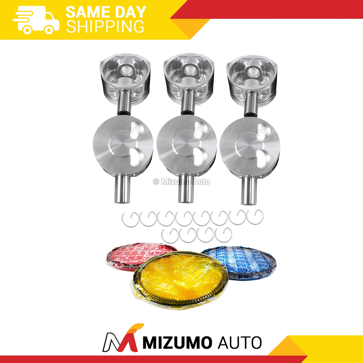 Pistons w/ Rings for Mazda 2.3L V6 (1997–2002) MA-5741125202