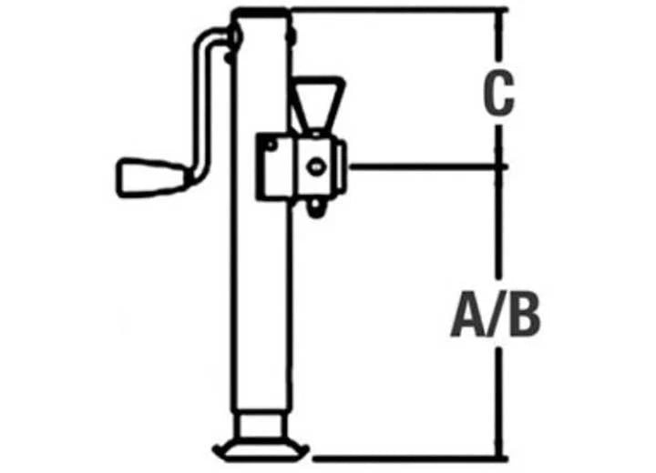 Swivel Jack 5K for RAM (TJP-5001S-B) - Sidewind, 10" Lift, Black