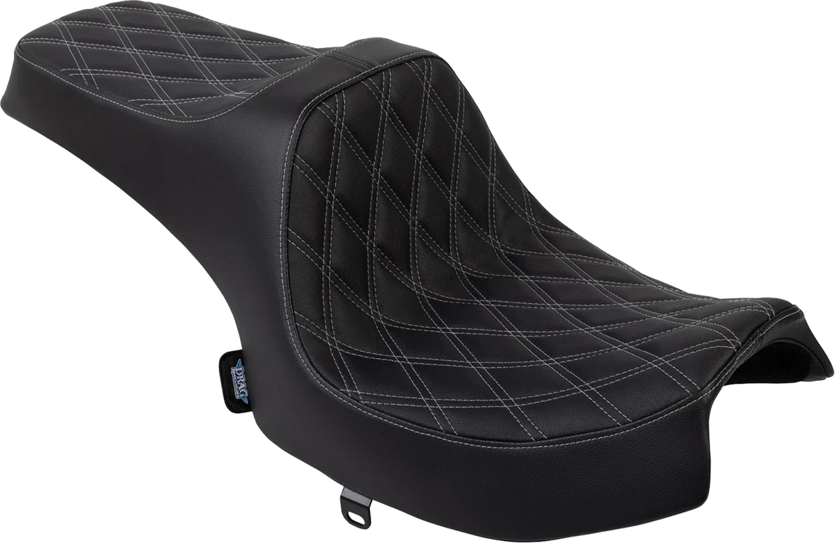 Predator III Seat for Drag Specialties (Vinyl, Double Diamond, Silver)