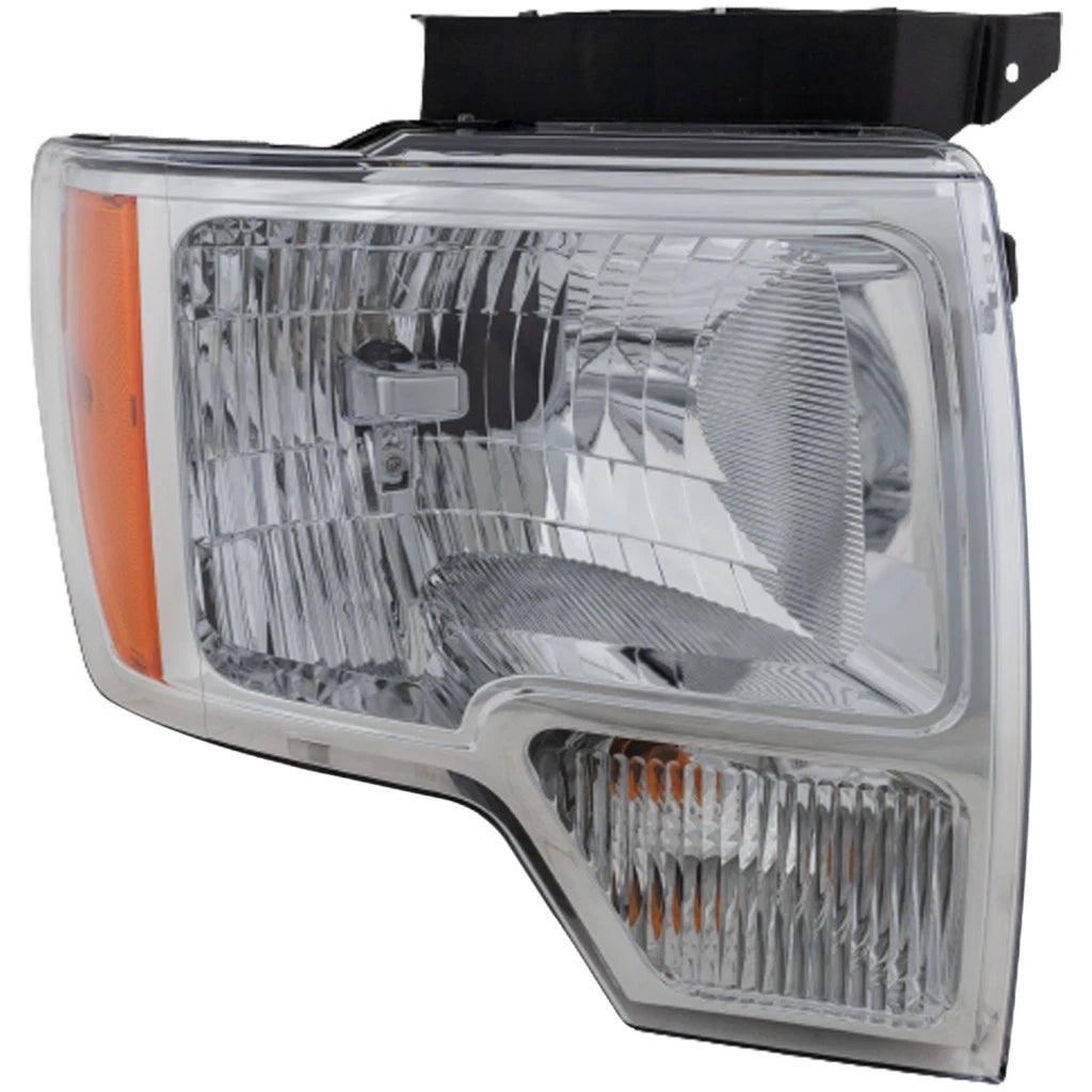 Passenger Side Headlight for Ford F-150 (2011–2014) - Chrome Trim, FO2503287
