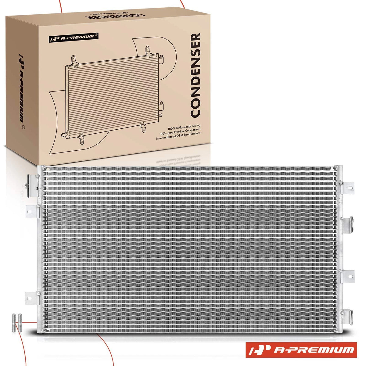A/C Condenser w/ Bracket for Chrysler Sebring Dodge Stratus (2005–2006) 5143537AA, 5143537AB, 3570, 4995, 7-4995
