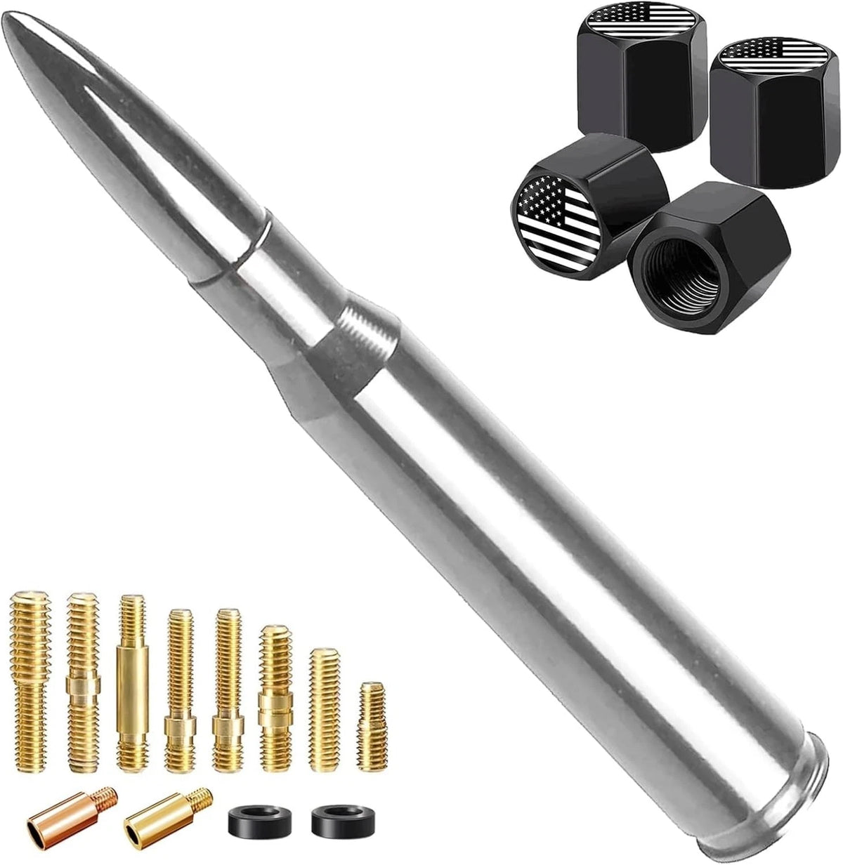 5.5 Inch Chrome Bullet Antenna for GM Truck Car