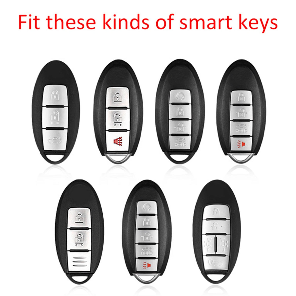 Leather Silicone Car Key Case Cover for Nissan