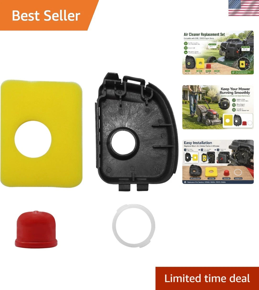 Complete Air Cleaner Cover & Filter Replacement Kit for BS 550E/550EX (N/A)