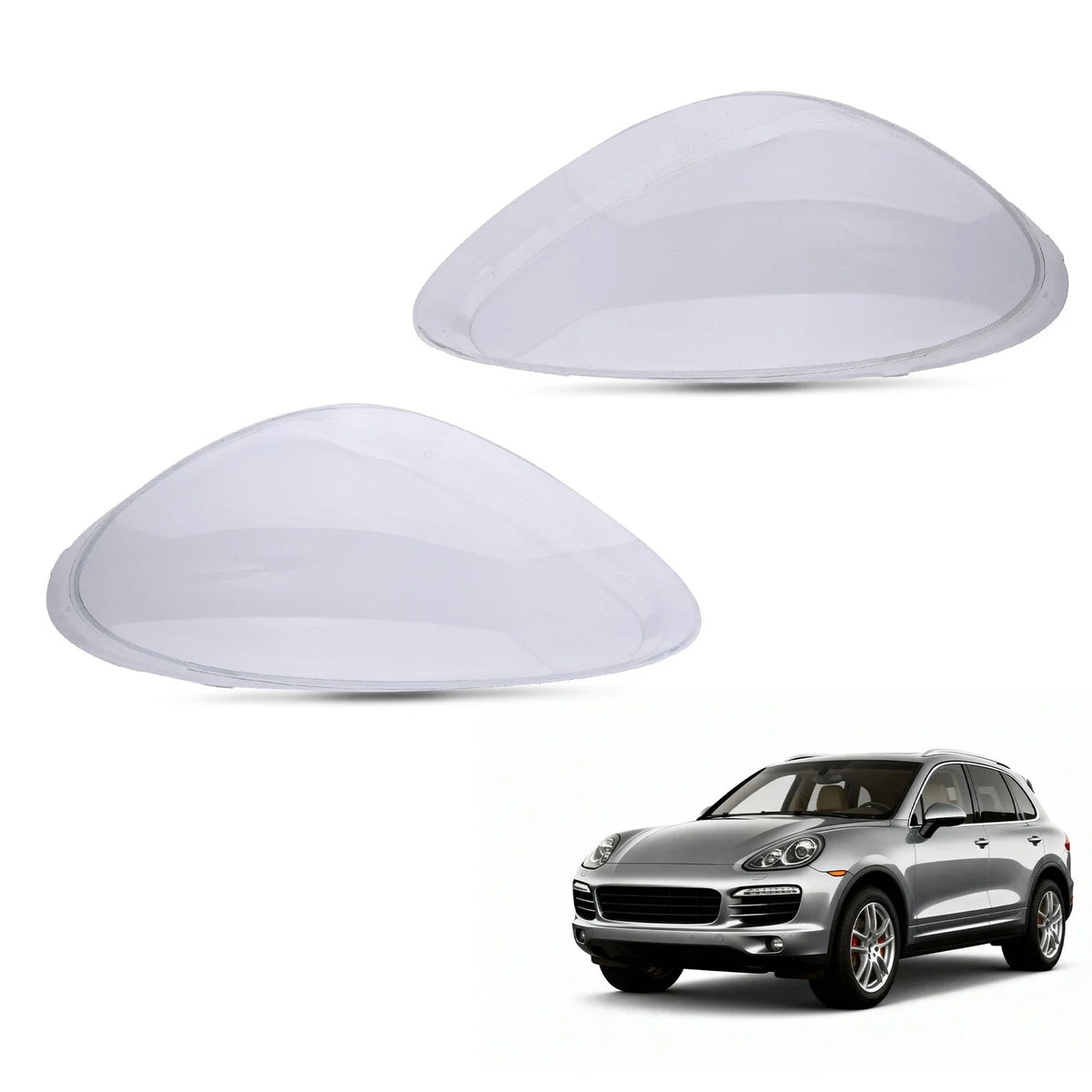 Clear Front Headlamp Lens Cover for Porsche Cayenne (2011–2014) Polycarbonate