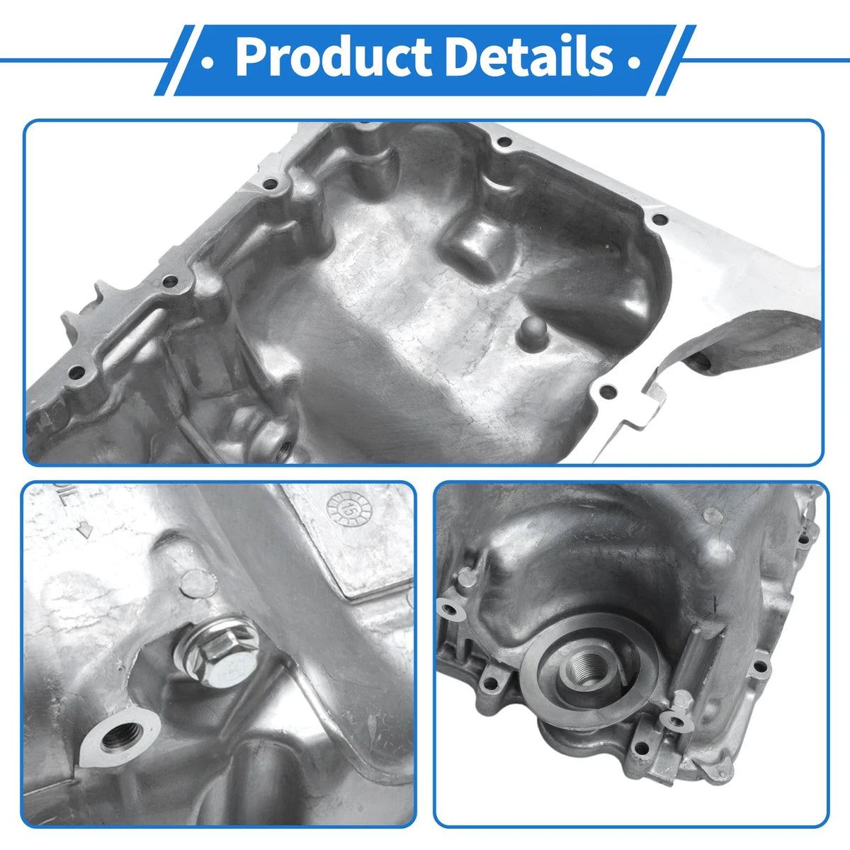 1 Pc Engine Oil Pan No.264382 for Honda Civic (2006–2011) Steel Silver Tone