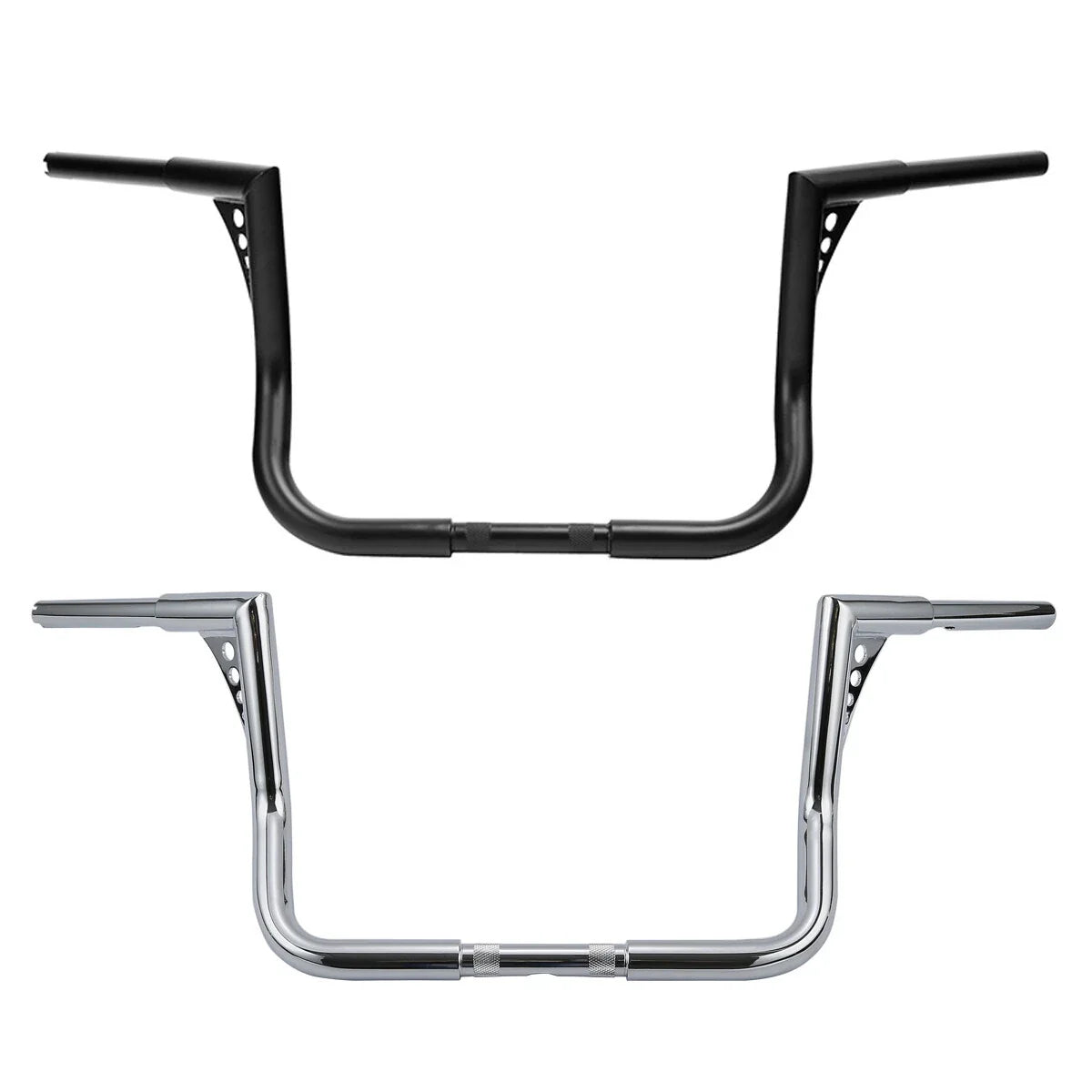 Chrome/Black 12" Ape Hanger Handlebar for Harley Street Glide (1982–2024)