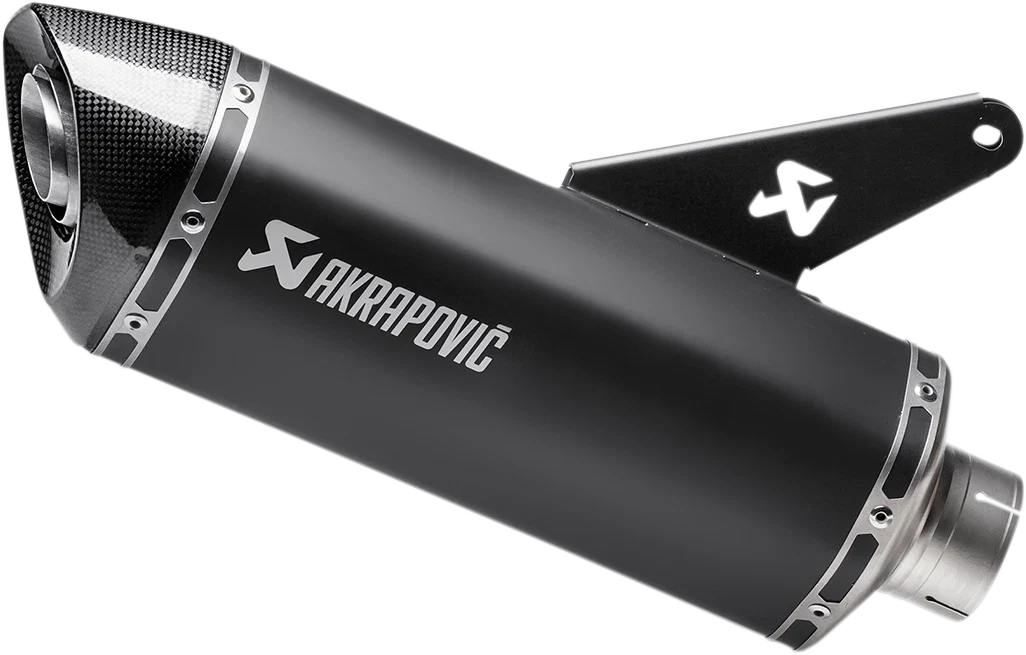 Akrapovic Slip-On Line Muffler for - Titanium, Black S-D8SO2-HRBL