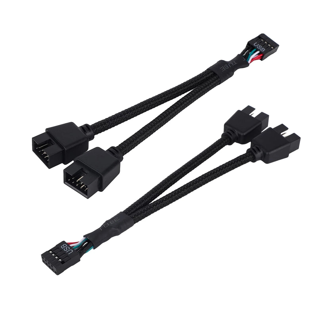 2X USB 2.0 to Dual 9 Pin Extension Cable for Motherboard