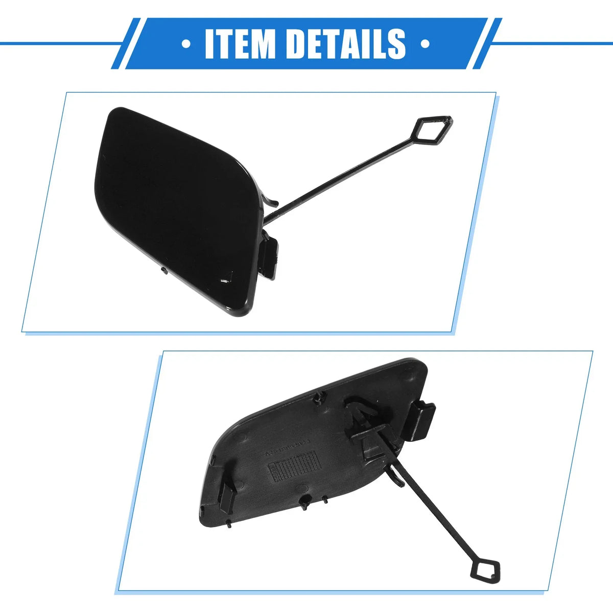Bumper Tow Hook Eye Hole Cover for Mercedes-Benz R350 (2011-2012) Black