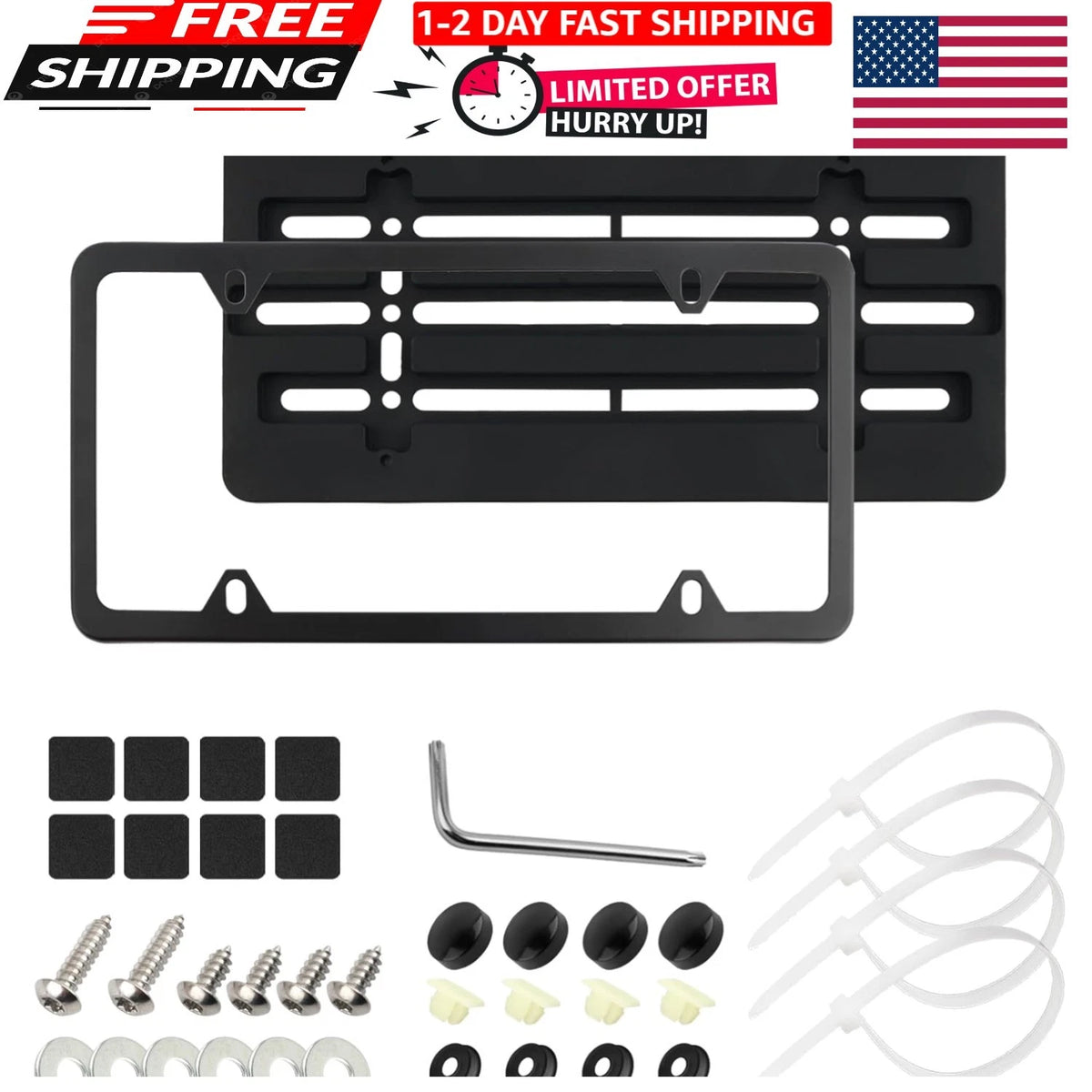 Stainless Steel License Plate Holder for Universal Fit (2000–2023)