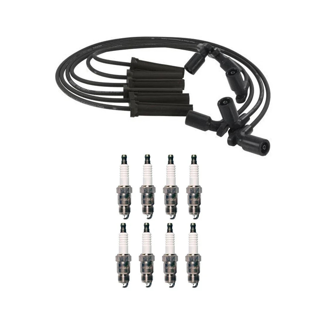 Denso 8mm Wire Set & 8 Iridium TT Spark Plugs for Chevy GMC 7.4L V8 (1996–1999)