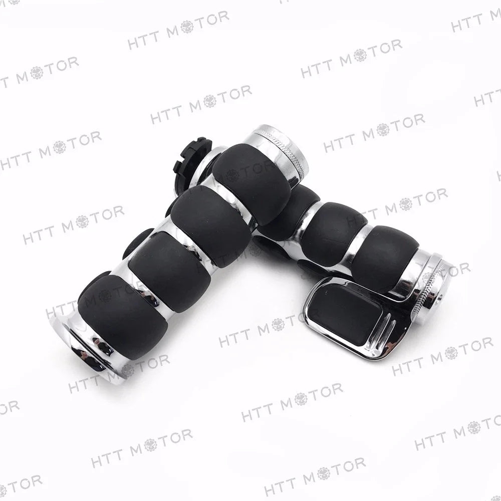 Motorcycle Hand Grips for Sports Bikes 7/8" 22mm Chrome