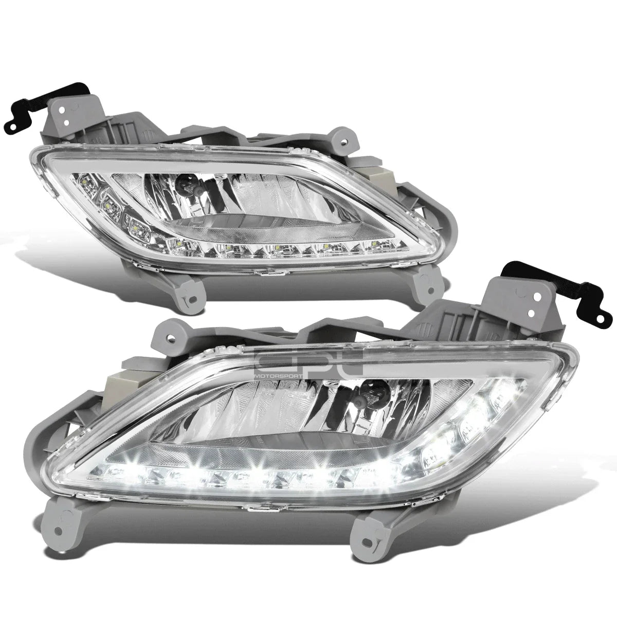 Pair LED DRL Strip Fog Light Lamps for Veloster (2012–2017)